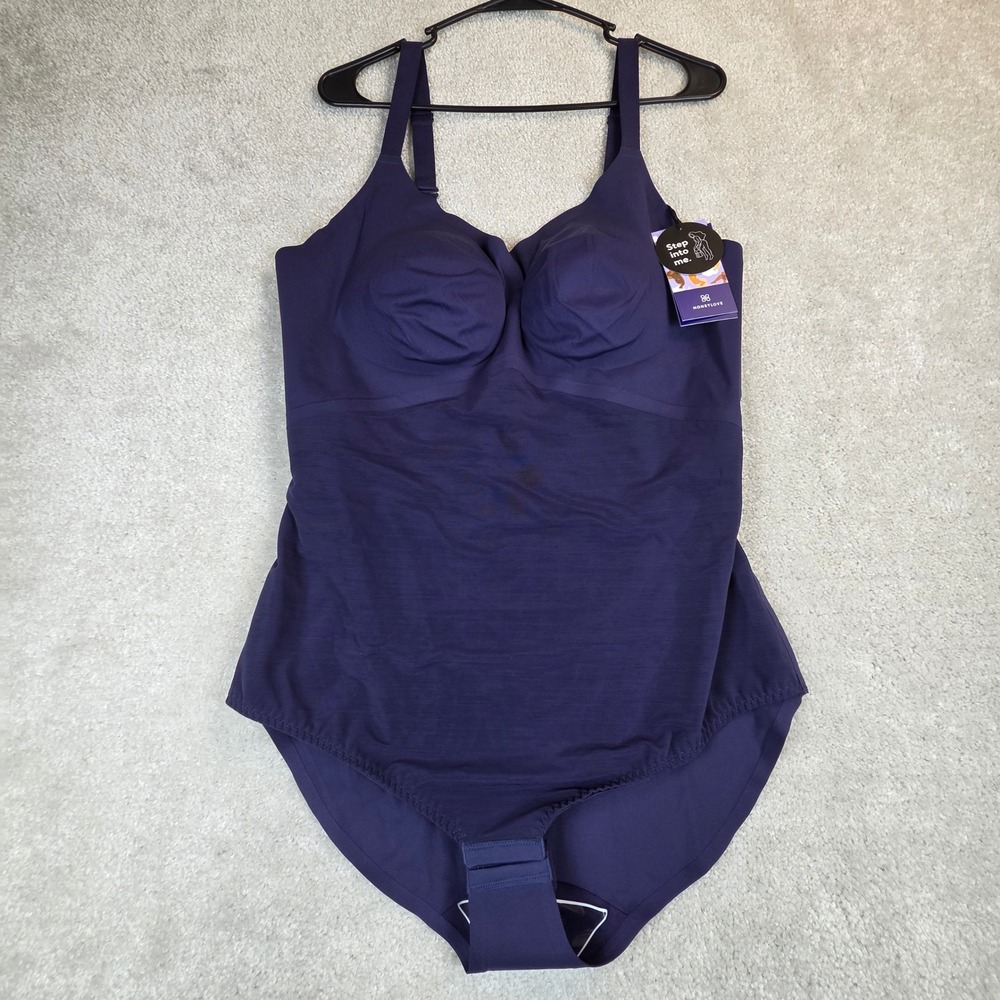 Honeylove LiftWear Cami Bodysuit Navy Blue 2X Shapewear NWT